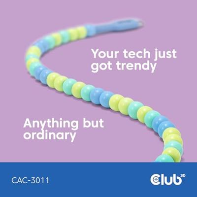 club3D CAC-3011 USB-C Adapter [1x USB-C stekker - 1x USB-C stekker] Blauw 2 m