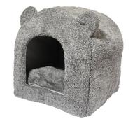 40 Winks kattenmand iglo teddy grijs - thumbnail