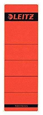 Leitz rugetiketten, zelfklevend, ft 6,1 x 19,1 cm, pak van 10 stuks, rood