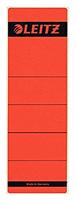 Leitz rugetiketten, zelfklevend, ft 6,1 x 19,1 cm, pak van 10 stuks, rood - thumbnail