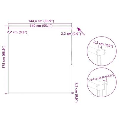 VidaXL Rolgordijn verduisterend 144,4 x 175 cm stofbreedte 140 cm koffiebruin