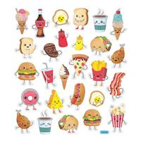 Creativ Company Stickers, fast food, vel 15x16,5 cm, 1 vel - thumbnail