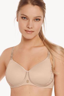 Beige beugelloze BH Lisca serie Ivonne B - E