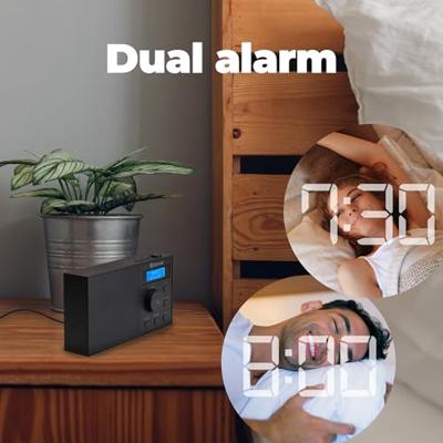 Denver DAB-51B Radio DAB+, DAB, FM USB, AUX Wekfunctie Zwart