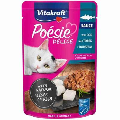 VITAKRAFT POESIE DELICE kabeljauw voor katten - natvoer voor katten - 85 g