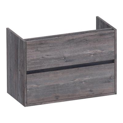 Brauer Adore - Onderkast Ondiep - 80 cm - met 2 Softclose Lades Greeploos en 1 Sifon Uitsparing - Driftwood