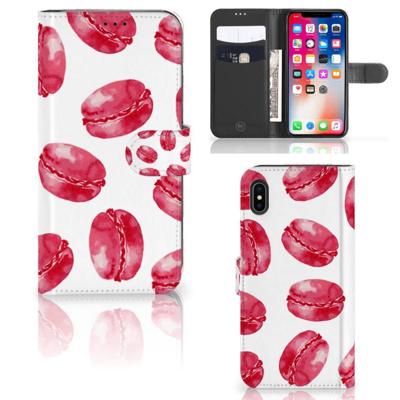 Apple iPhone Xs Max | Book Cover | Pink Macarons