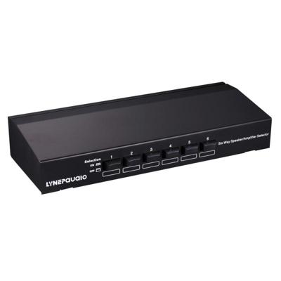 LINEPAUDIO B898 zes-weg Stereo luidspreker / versterker Comparator bidirectionele selectieve schakelende Switcher (zwart)