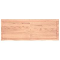 Tafelblad 140x50x(2-4)cm behandeld massief eikenhout lichtbruin - thumbnail