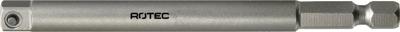 Rotec Adapter E 6,3 x 100mm x 1/4"-4-kt. met stift - 8200040 - VPE = 10 stuks Rotec Adapter E 6,3 x 100mm x 1/4"-4-kt. met stift - 8200040 - VPE = 10 stuks
