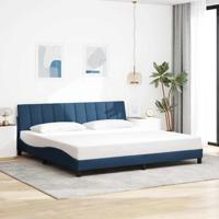 Bedframe zonder matras "Hanko" stof blauw 200x200 cm - thumbnail