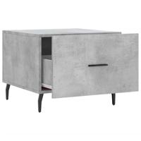 Salontafel 50x50x40 cm bewerkt hout betongrijs - thumbnail