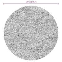 VidaXL Vloerkleed istan hoogpolig glanzend ø 120 cm beige - thumbnail
