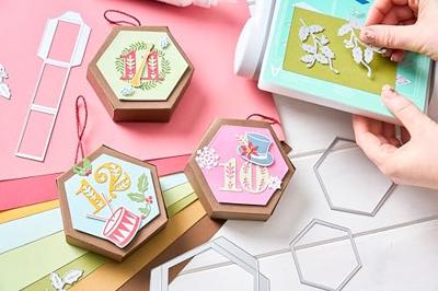 Sizzix • thinlits die set hanging ornament box 12pcs