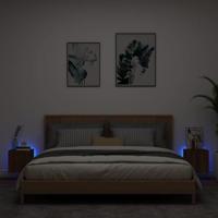 Tv-wandmeubelen met LED 2 st 30,5x35x30 cm bruineikenkleurig - thumbnail