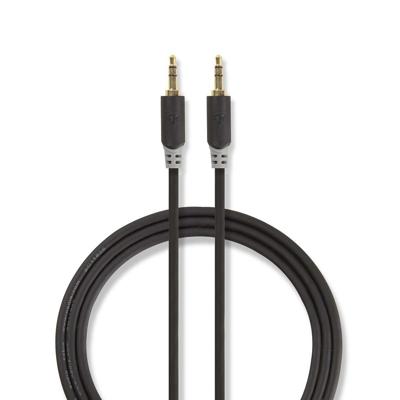 Stereo audiokabel | 3,5 mm male - 3,5 mm male | 0,5 m | Antraciet