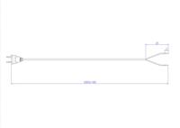 Bachmann 202.175 Aansluitkabel Stroom Zwart 3.00 m - thumbnail