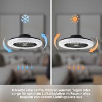 Brilliant Zwarte ventilatorBadria met RGB functie - G60040/06 - thumbnail