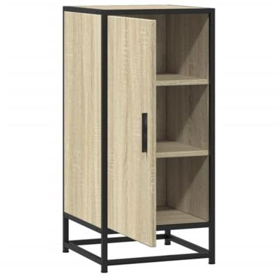 Dressoir 35,5x35x76 cm bewerkt hout en metaal sonoma eikenkleur