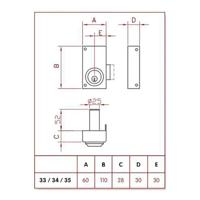 Slot Jis 33-6i Plaatsen over 60 mm Links - thumbnail