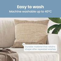 VidaXL Hoofdkussen met kussen wit 80 x 80 cm katoen - thumbnail