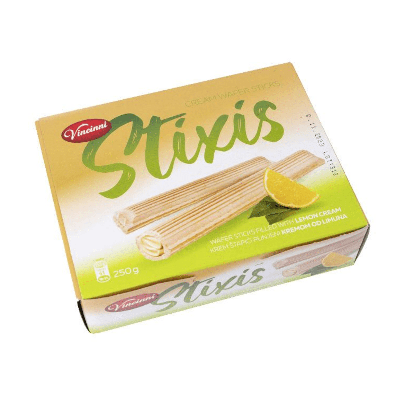 Stixis Stixies waffelstäbchen zitrone (14x 250 gr)