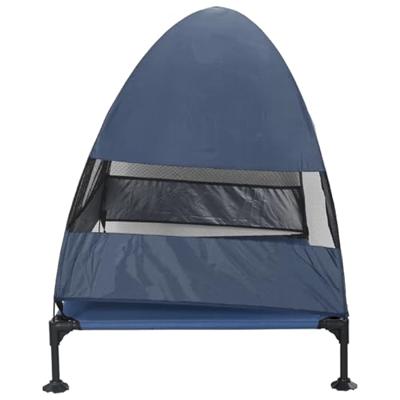 VidaXL Verhoogd hondenbed marineblauw 127 x 81 x 108 cm stof en staal VidaXL Verhoogd hondenbed marineblauw 127 x 81 x 108 cm stof en staal