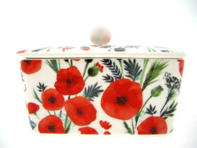 Botervloot keramiek Klaproos