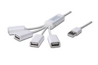 Digitus DA-70216 DA-70216 USB-hub 4 poorten USB-A USB 2.0 480 MBit/s Wit - thumbnail