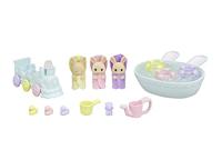Sylvanian Families drieling baby crème konijn badspeelset 5707 - thumbnail