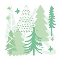Sizzix • layered stencils doddle trees 4stuks - thumbnail