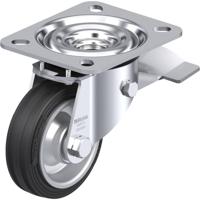 Blickle L-V 80R-ST Zwenkwiel met rem Wieldiameter: 80 mm Draagvermogen (max.): 50 kg 1 stuk(s) - thumbnail