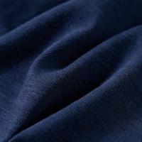 Kindershirt met lange mouwen berenprint 128 gemleerd marineblauw - thumbnail