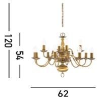 Searchlight Grote kroonluchterFlemish - 1019-12AB - thumbnail
