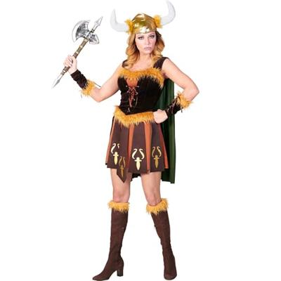 Viking Sigursdottir Vrouw Kostuum - thumbnail