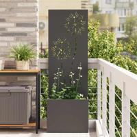 VidaXL Tuin privacy screen zwart 50 x 32 x 150 cm koudgewalst staal - thumbnail
