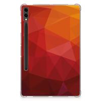 Back Cover voor Samsung Galaxy Tab S9 Plus Polygon Red - thumbnail
