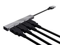 Trust Trust Halyx Aluminium 4-Port Mini USB Hub - Hub 23786 USB-hub 4 poorten USB-A USB 2.0 480 MBit/s - thumbnail