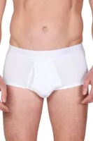 Ten Cate Organic Classic slip met gulp 2-pack wit - thumbnail