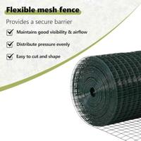 VidaXL Hek met paal groen 1 x 25 m staal - thumbnail