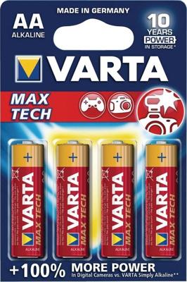 Varta Batterij alkaline AA/LR6 1.5 V MaxiTech 4-blister