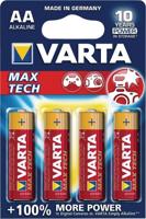 Varta LONGLIFE Max Power AA Bli 4 AA batterij (penlite) Alkaline 2900 mAh 1.5 V 4 stuk(s) - thumbnail