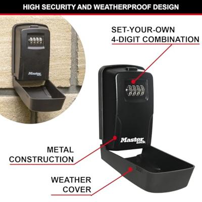 De Raat Master Lock 5430, sleutelkluis, zwart