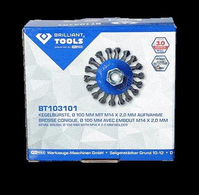 Brilliant Tools Kegelborstel, Ø 100 mm met M14 x 2,0 mm opname BT103101 BT103101 1 stuk(s)