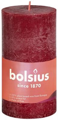 Rustiek Shine stompkaars 100/50 Velvet Red Bolsius - Bolsius