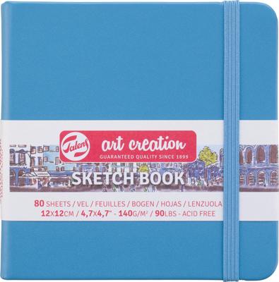 Schetsboek Talens Art Creation 80 witte vellen 140gr 120x120mm blauw