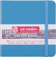 Schetsboek Talens Art Creation 80 witte vellen 140gr 120x120mm blauw - thumbnail