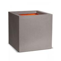 Capi Urban Smooth NL 50x50x50cm vierkante plantenbak lichtgrijs - thumbnail