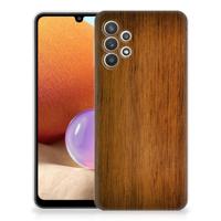 Samsung Galaxy A32 4G | A32 5G Enterprise Editie | Bumper Hoesje | Donker Hout - thumbnail