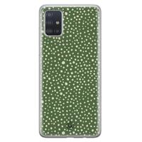 Samsung Galaxy A51 siliconen hoesje - Green dots - thumbnail